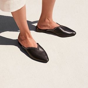 Free People Newport studded black flats
